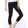 Bragas de encaje transparente negro Capri leggins medias chicas